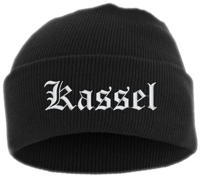 Kassel Umschlagmütze - Altdeutsch - Bestickt - Mütze mit breitem Umschla...