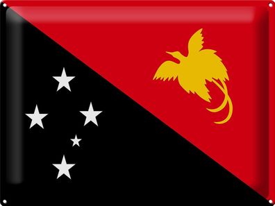 Blechschild Flagge Papua-Neuguinea 40x30cm Papua New Guinea Deko Schild tin sign