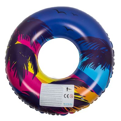 Aufblasbarer Schwimmring Retro Palmen Schwimmreifen 90cm Vinyl aufblasbar