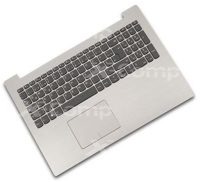 Tastatur DE Grau/ Silber inkl. Topcase für Lenovo IdeaPad 320-15ABR, 320-15IAP, ...