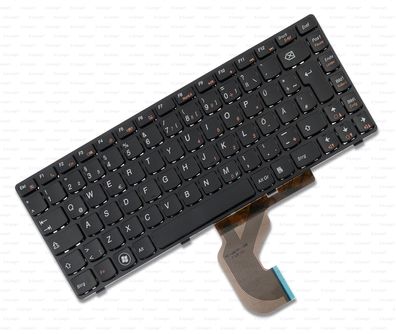 Tastatur (GER) Schwarz mit Rahmen für Lenovo IdeaPad Z460 Z460A Z460G Z460M Z465 ...