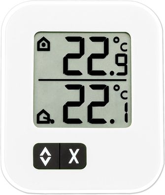 TFA Dostmann Moxx Digitales Innen Außen Thermometer Raumklimakontrolle Weiß