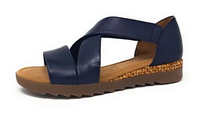 Gabor Comfort Damenschuhe Sandalen Flach Sandale Blau