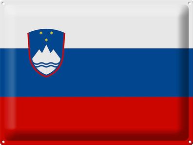 Blechschild Flagge Slowenien 40x30 cm Flag of Slovenia Deko Schild tin sign