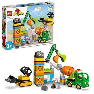 LEGO® DUPLO® Town - Baustelle mit Baufahrzeugen (10990); Bau- und Spielset (61 Teile)