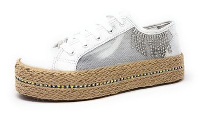 CAFeNOIR Damenschuhe Sneaker Silber