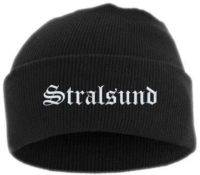 Stralsund Umschlagmütze - Altdeutsch - Bestickt - Mütze mit breitem ...