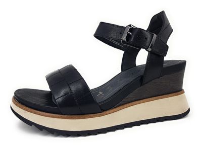 Tamaris Damenschuhe Sandalen Hoch Sandalette Schwarz Freizeit