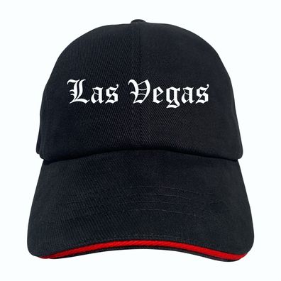 Las Vegas Cappy - Altdeutsch bedruckt - Schirmmütze - Schwarz-Rotes Cap ...