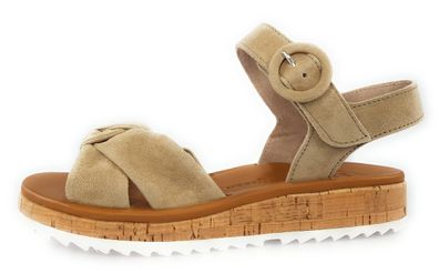 Paul Green Damenschuhe Sandalen Flach Beige Freizeit