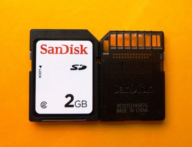 2 GB SanDisk SD Secure Digital Speicherkarte 2GB SDSDAA-002G