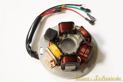 VESPA Zündgrundplatte 7 Kabel / 5 Spulen / ohne Batterie - PX / Lusso Zündung