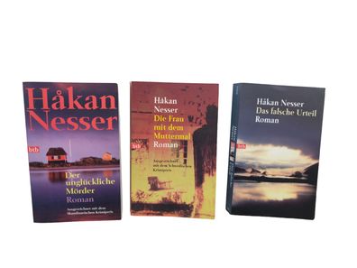 Hakan Nesser - 3 Bücher - unglückliche Mörder - falsche Urteil - Die frau mit de