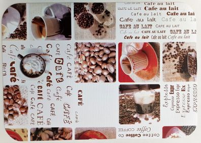 Tisch-/ Platzset Coffee braun/ weiß 43 x 30 cm