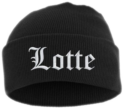 Lotte Umschlagmütze - Altdeutsch - Bestickt - Mütze mit breitem Umschlag...