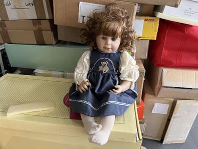 Brigitte Leman Resin Künstlerpuppe Puppe 58 cm. Top Zustand