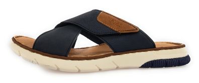 Rieker Herrenschuhe Hausschuhe Pantolette Blau Freizeit