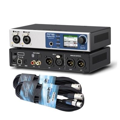 RME Digiface AES Audio-Interface mit 2x XLR-Kabel