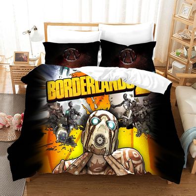 3tlg. Borderlands 3D Druck Bettbezug Set Kinder Bettwäsche Kissenbezug Geschenk