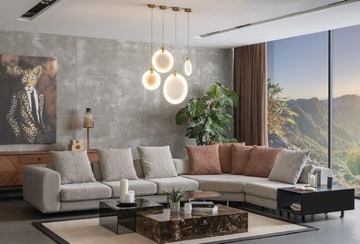 Wohnlandschaft Sofa Ecksofa Design Möbel Couch L-Form Neu Stil Modern
