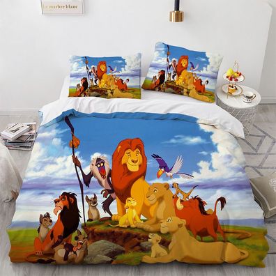 3tlg. The Lion King 3D Bettbezug Set Simba Nala Baby Bettwäsche Kissenbezug