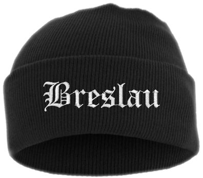 Breslau Umschlagmütze - Altdeutsch - Bestickt - Mütze mit breitem Umschl...