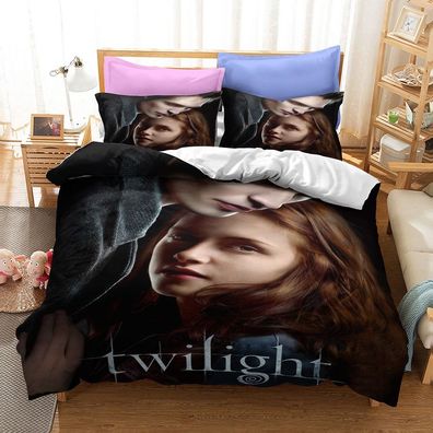 3tlg. The Twilight Saga 3D Druck Bettbezug Set Kinder Bettwäsche Kissenbezug