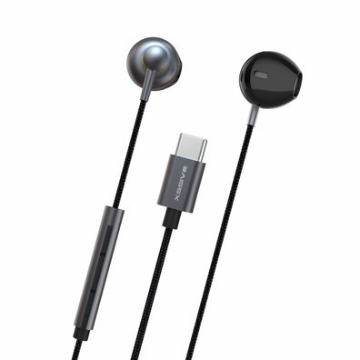 In-Ear Kopfhörer Typ-C Headset mit Mikrofon USB-C schwarz