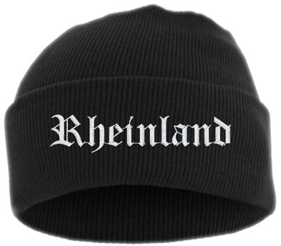 Rheinland Umschlagmütze - Altdeutsch - Bestickt - Mütze mit breitem ...