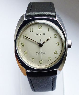 Seltene Avia Swiss 17Jewels Herren Vintage Armbanduhr Top Zustand