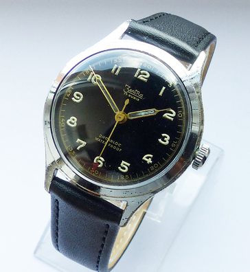 Schöne seltene Zentra Military 17Rubis Herren Vintage Armbanduhr