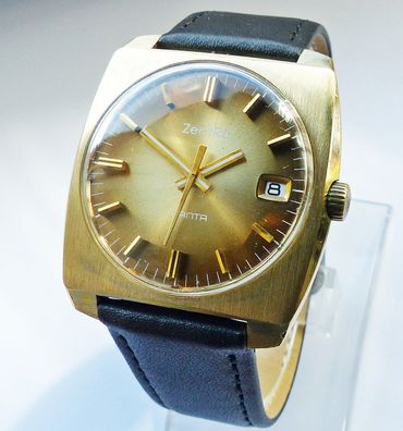 Schöne Zentra Manta XL 17Jewels Herren Vintage Armbanduhr Top Zustand