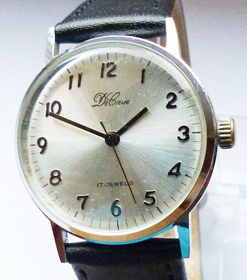 Schöne seltene De Cave Swiss 17Jewels Herren Vintage Armbanduhr 70er Jahre