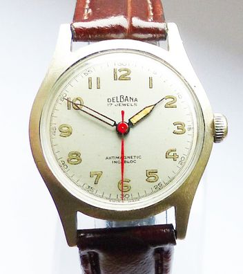 Schöne Delbana 17Jewels Unisex Vintage Armbanduhr 60er Jahre