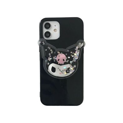 Sweet and Cool Kuromi für Apple iPhone 14 mit Handyhalterung Schutzhülle Geschenk
