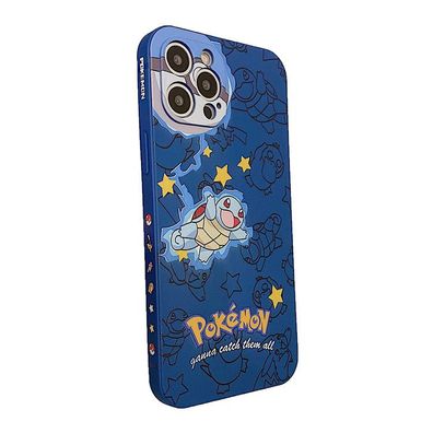 Pokémon Handyhülle für Apple iPhone 14 Pikachu Psyduck TPU Schutzhülle Geschenk Blau