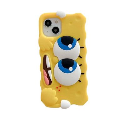 3D SpongeBob SquarePants Handyhülle für Apple iPhone 14 Schutzhülle Geschenk