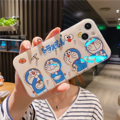Emoticons Doraemon Blitzbohren Handyhülle für Apple iPhone 14 Schutzhülle Geschenk
