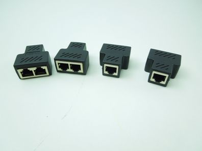 RJ45 Splitter Adapter Buchse Splitter 1-2 Dual Port Cat 5/6 LAN Netzwerk Etherne