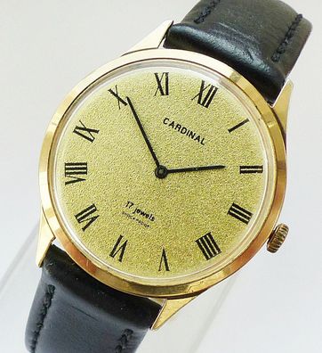 Schöne seltene Cardinal Classic 17Jewels Extra-Flat Herren Vintage Armbanduhr