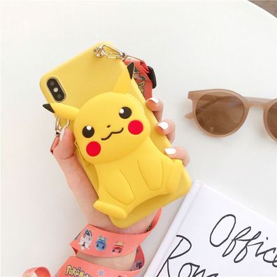 Pokémon Pikachu Geldbörse Handyhülle für Apple iPhone 14 TPU Schutzhülle Geschenk