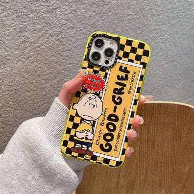 Peanuts Charlie Brown Karierte Handyhülle für Apple iPhone 14 Schutzhülle Geschenk