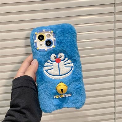 Doraemon Kleine Glocke Plüsch Handyhülle für Apple iPhone 14 Schutzhülle Geschenk