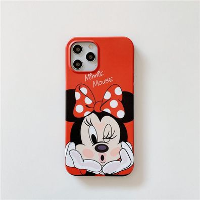 Cute Minnie Mouse Handyhülle für Apple iPhone 14 Schutzhülle Geschenk Rot