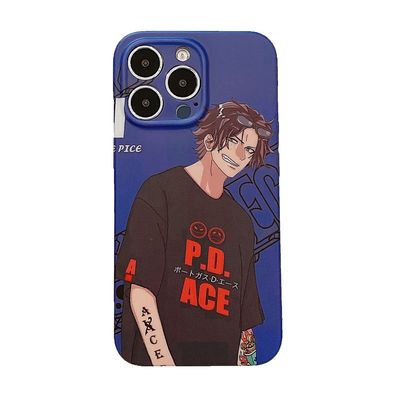One Piece Ace Handyhülle für Apple iPhone 14 Schutzhülle Geschenk Blau
