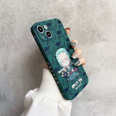 One Piece Cute Zoro Handyhülle für Apple iPhone 14 Schutzhülle Geschenk Grün