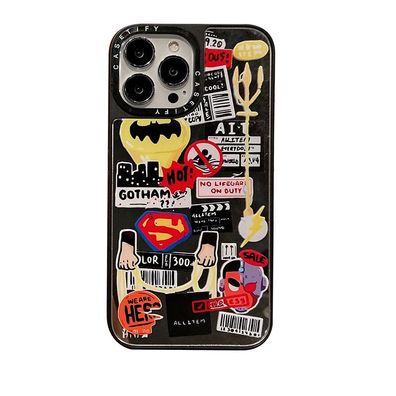 Batman Marvel Etikett Handyhülle für Apple iPhone 14 Schutzhülle Geschenk