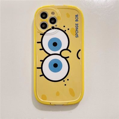 Große Augen SpongeBob Handyhülle für Apple iPhone 14 Schutzhülle Geschenk Gelb