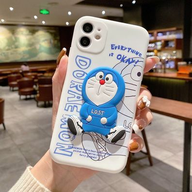 3D Doraemon Lost Handyhülle für Apple iPhone 14 Schutzhülle Geschenk Weiß