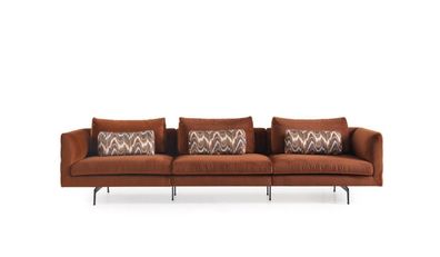 Wohnzimmer Sofa 4 Sitzer Couch Sitz Polster Couchen Design neu braun